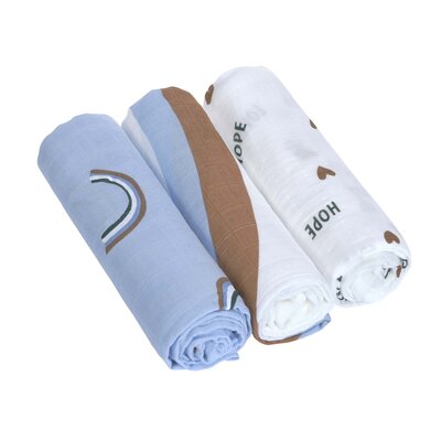 Hydrofiel doek - 80x80cm - Set van 3 Sky Blue