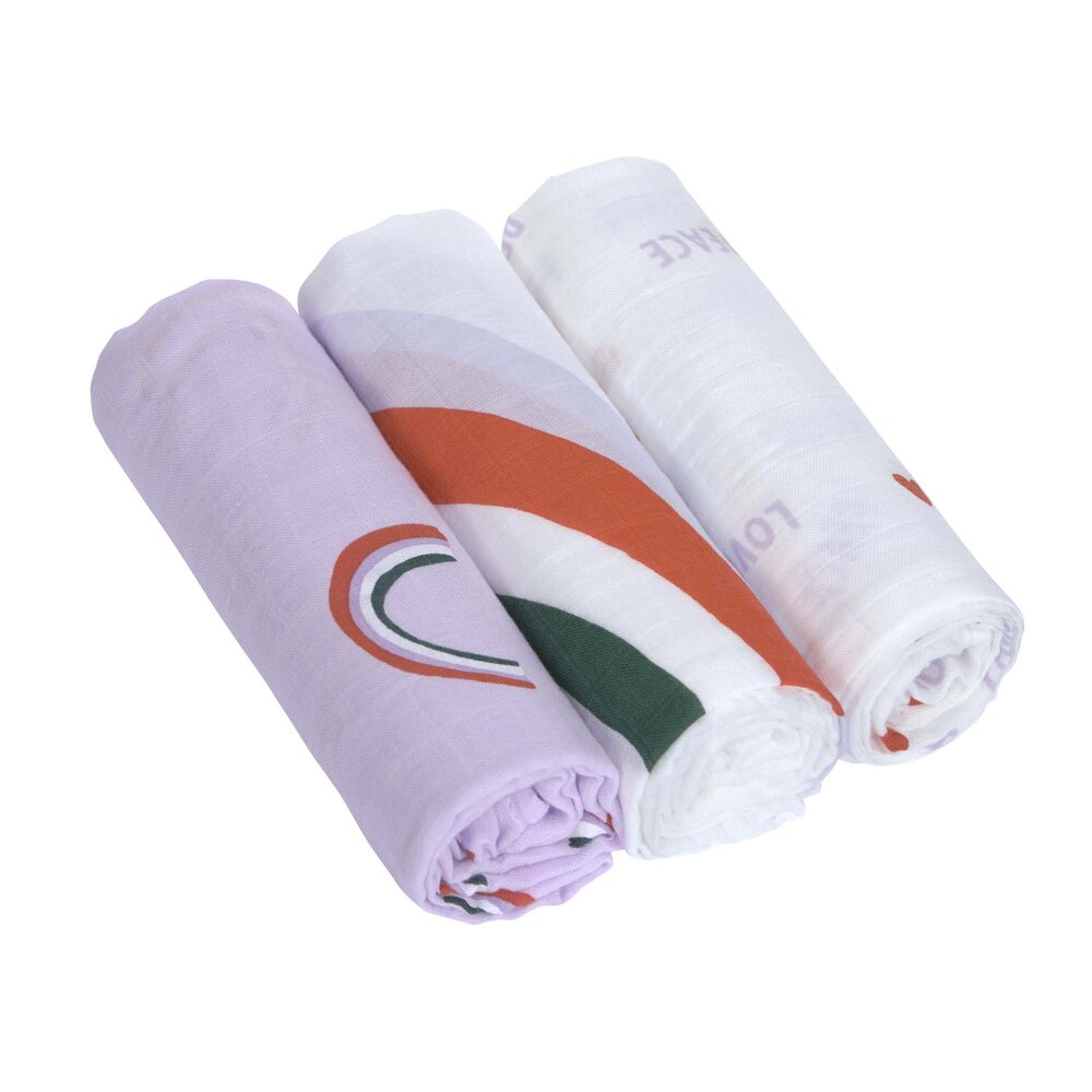 Hydrofiel doek - 80x80cm - Set van 3 Lavendel