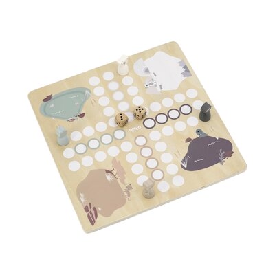 Houten 2-in-1 Ludo & Slangen bordspel