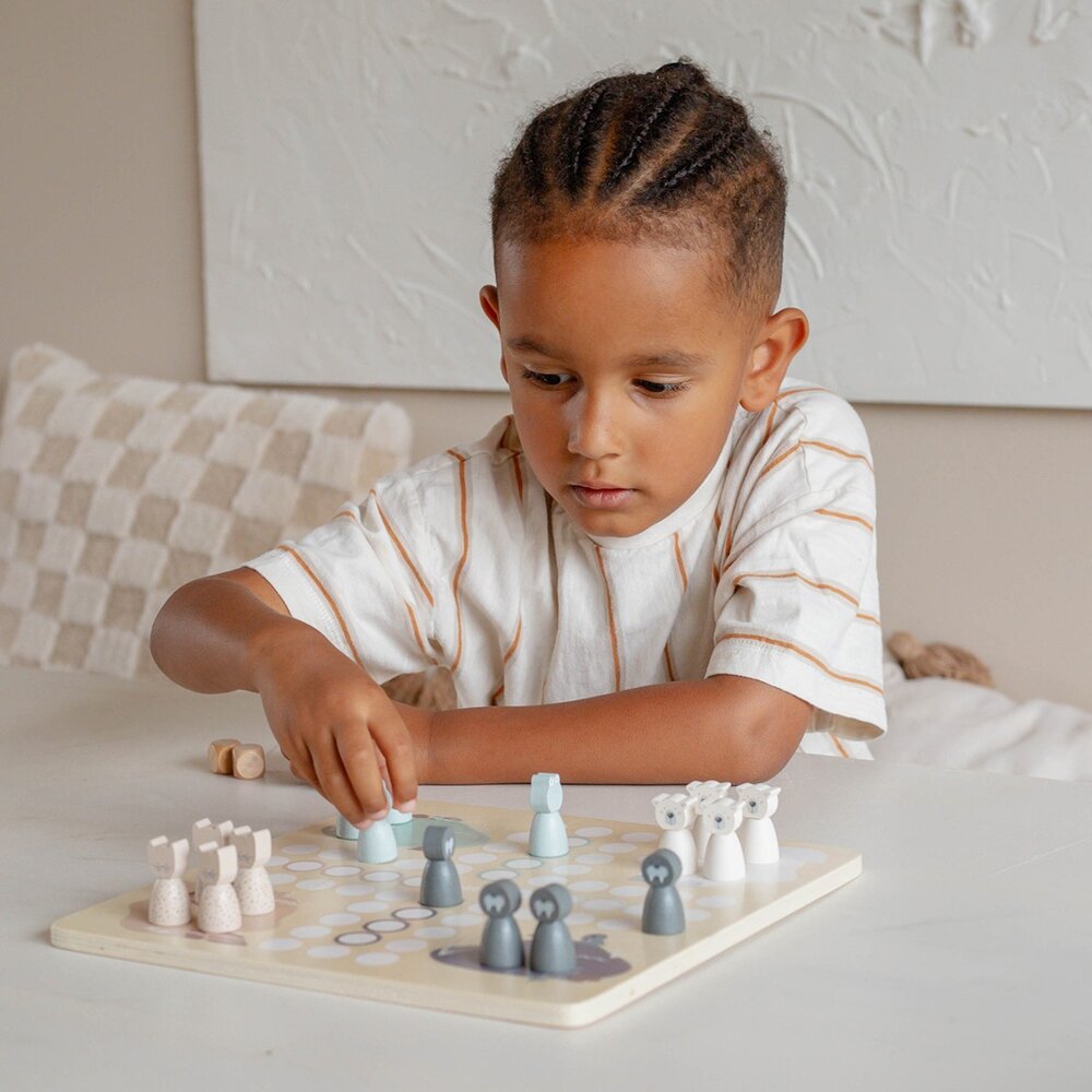 Houten 2-in-1 Ludo & Slangen bordspel