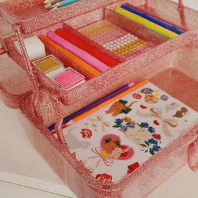 Creative art caddy Glitter rose