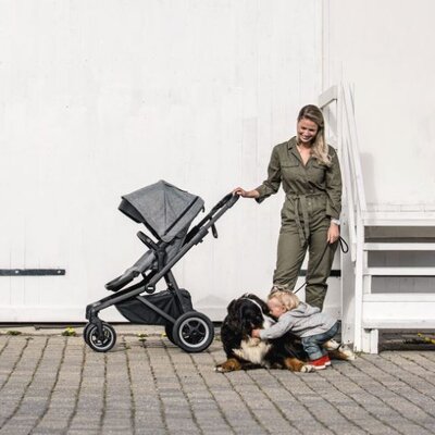 Sleek (excl. draagmand) Grey melange/black