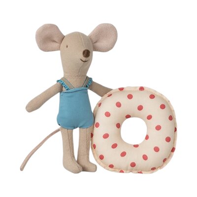 Beach mouse with float, Little sister - Red dot