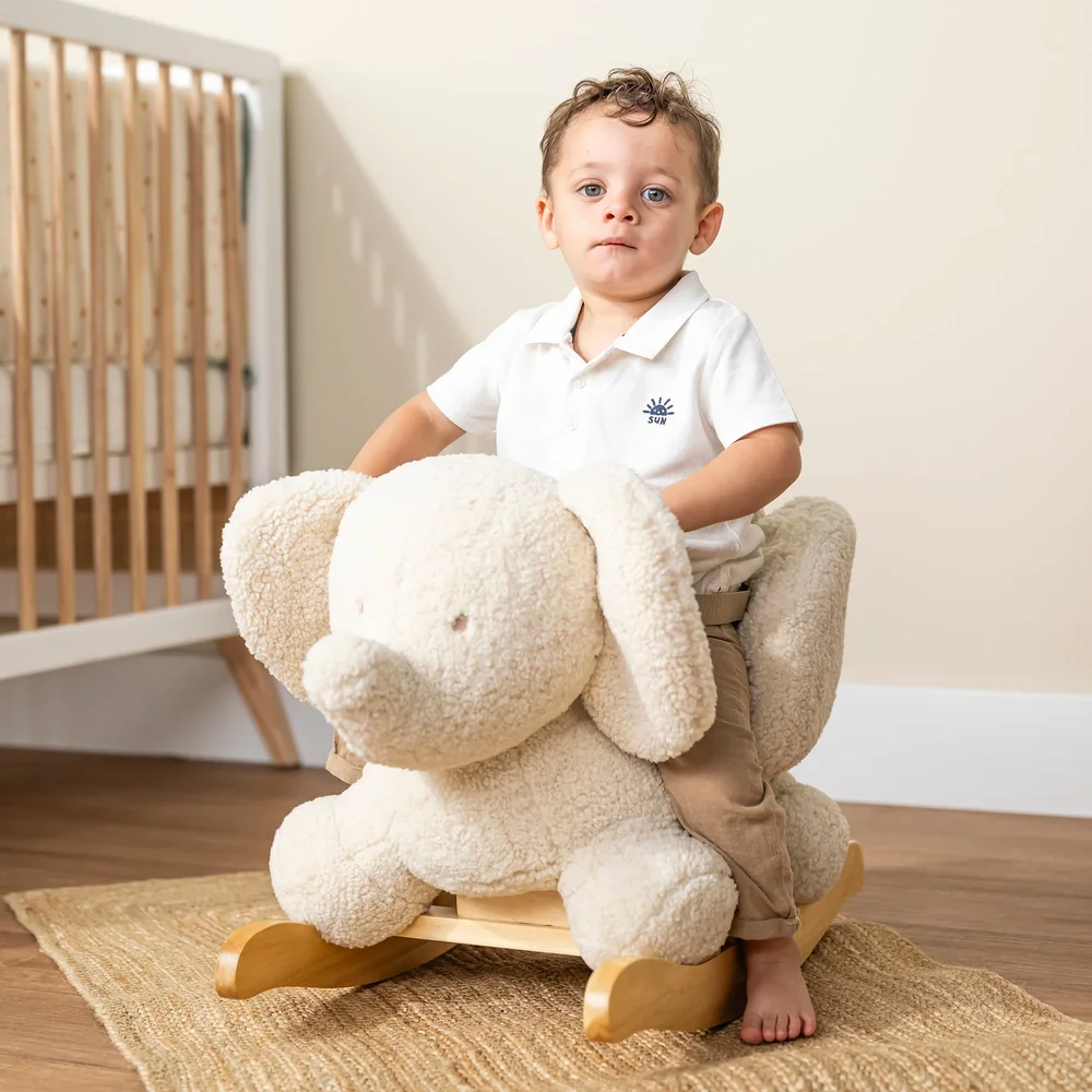 Schommelpaard Teddy olifant Taupe