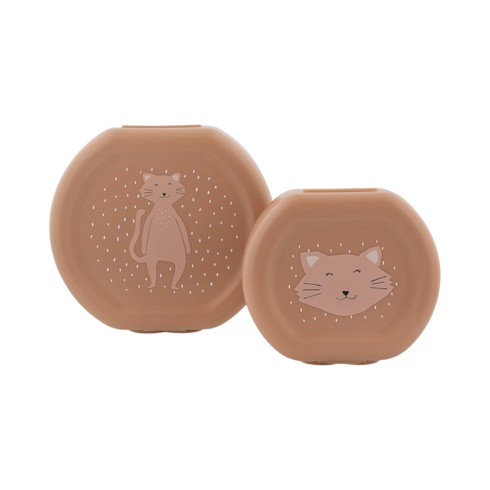 Snackbox met clip - 2 stuks Mrs. cat