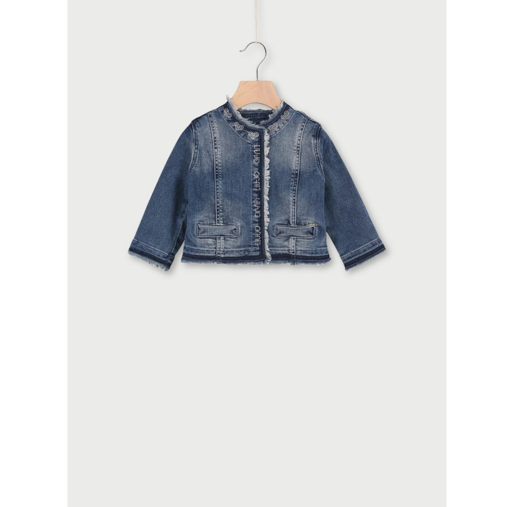 Jeans Jasje met swarovski steentjes Denim
