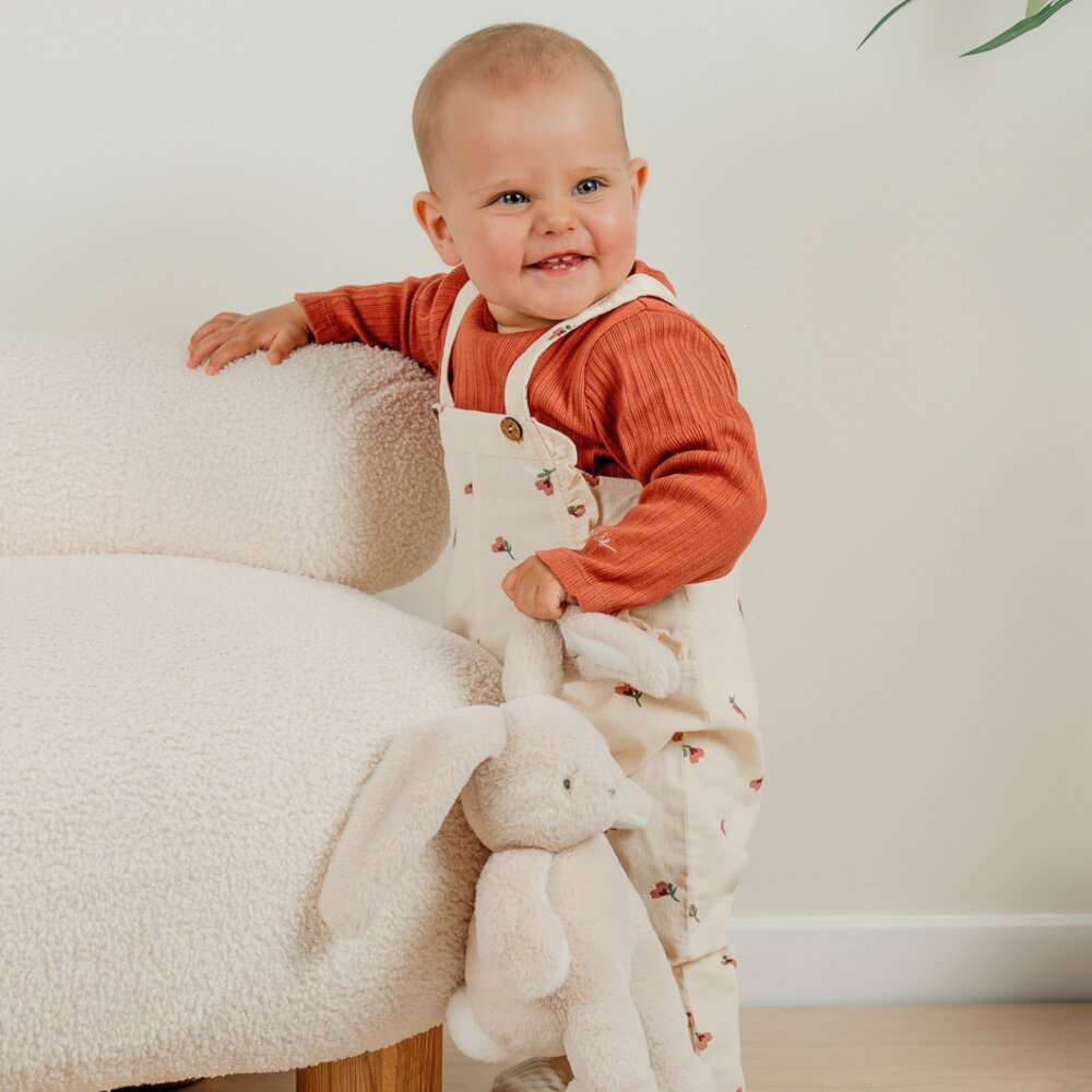 Set Overall met bloemetjes en t-shirt Flower power