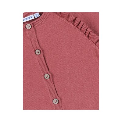Cardigan met ruffles - framboosroze Lovely bear