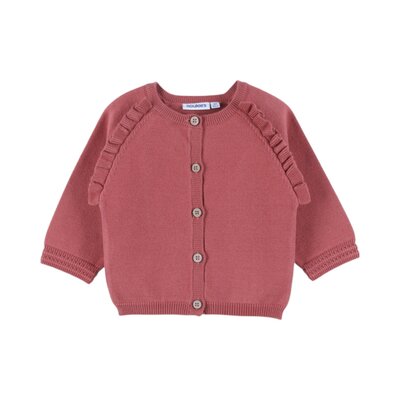Cardigan met ruffles - framboosroze Lovely bear