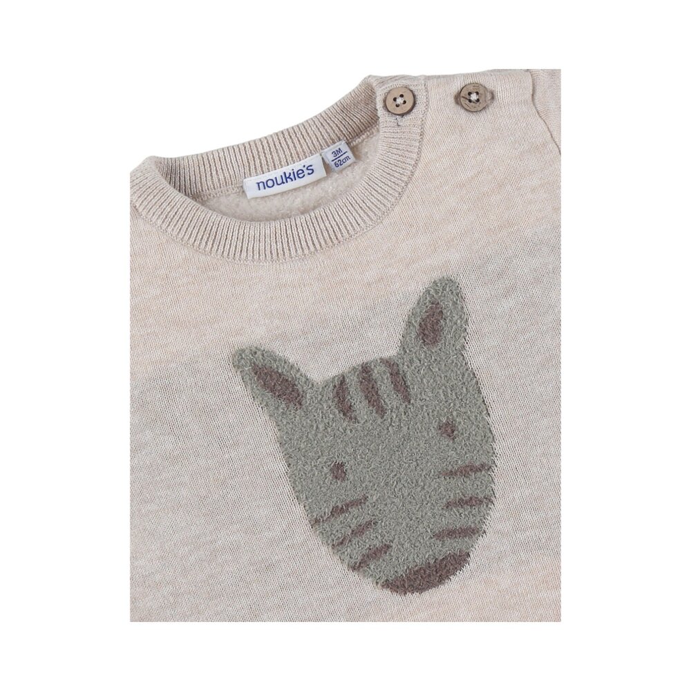 Pullover beige with zebra Sweet Zebra Pullover beige with zebra Sweet Zebra