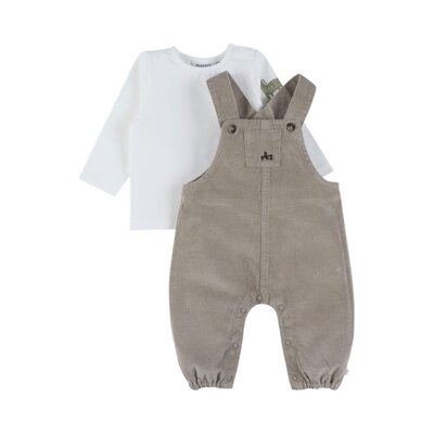 Set tshirt + dungaree corduroy green Sweet Zebra