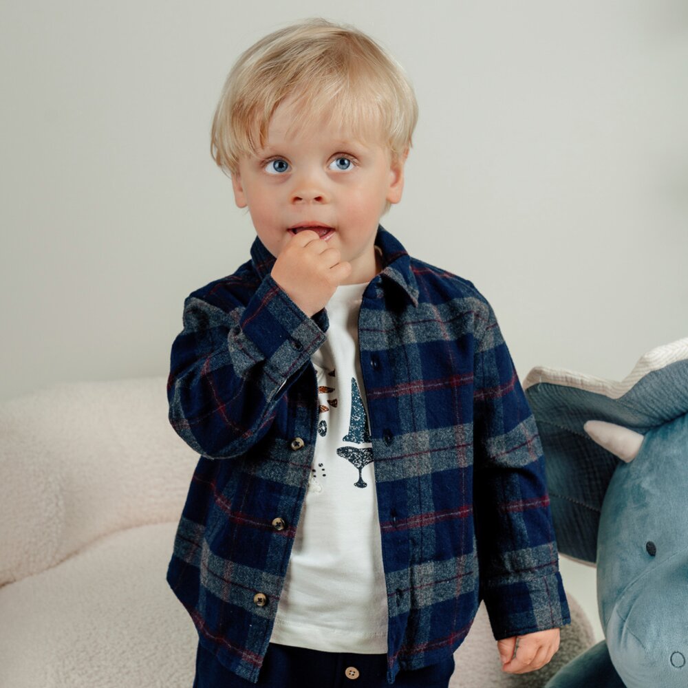 Overshirt with checks