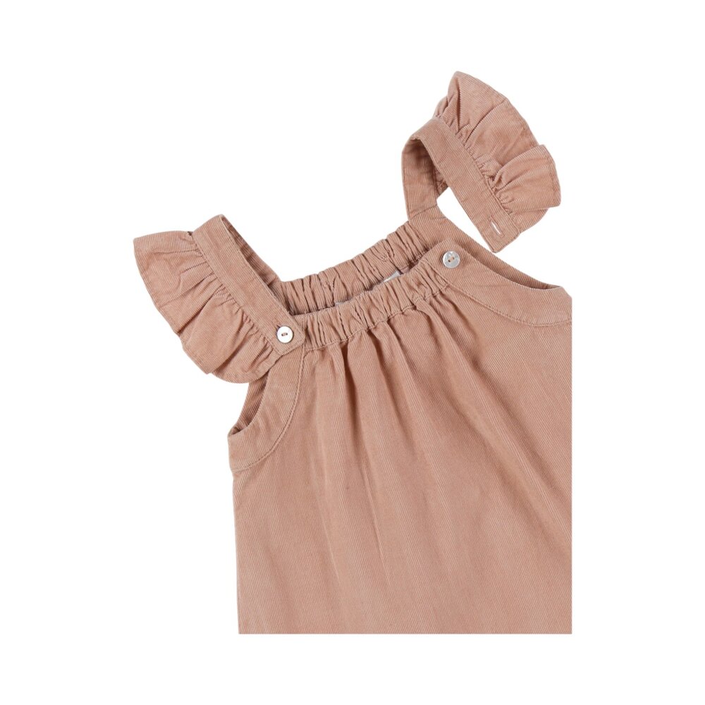 Set jurk en T-shirt in ribfluweel Trousseau