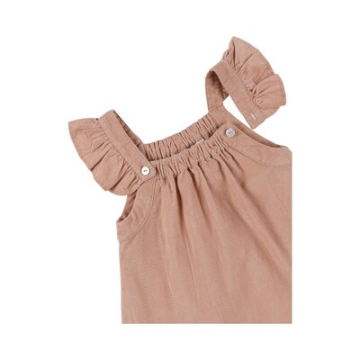 Set jurk en T-shirt in ribfluweel Trousseau