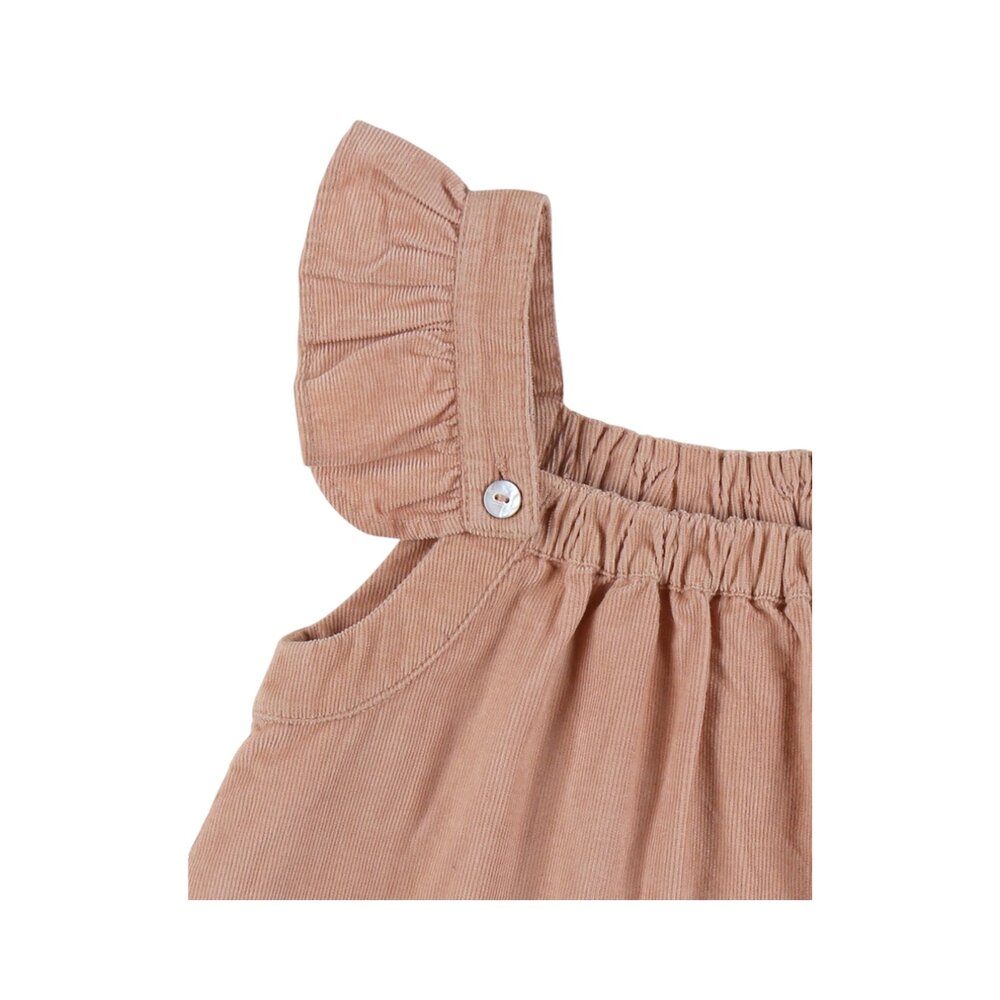 Set jurk en T-shirt in ribfluweel Trousseau
