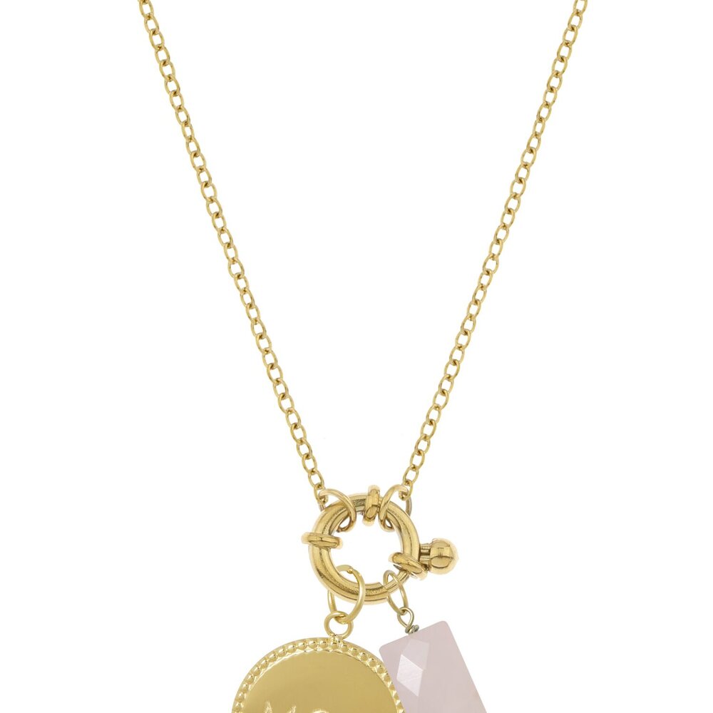 Nola Charm - Roze quartz facet