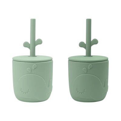 Peekaboo bekers met rietjes 2-pack Wally Green
