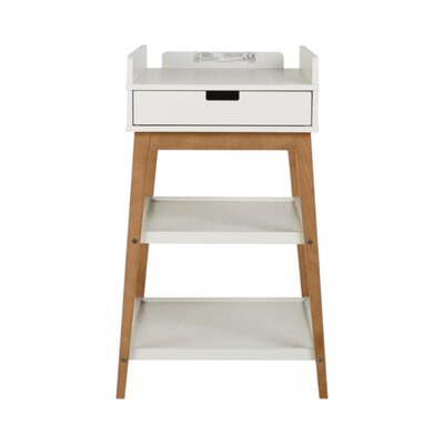 Luiertafel hip + lade Clay/walnut