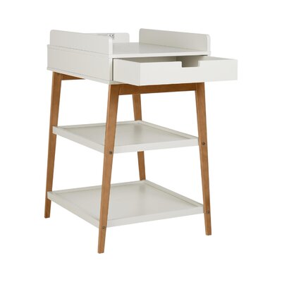 Luiertafel hip + lade Clay/walnut