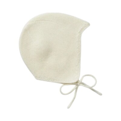 Babymuts met wol Vanilla White