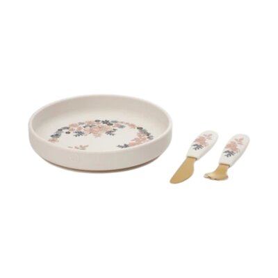 Silcone bord - set Blue Garden Lt Placement