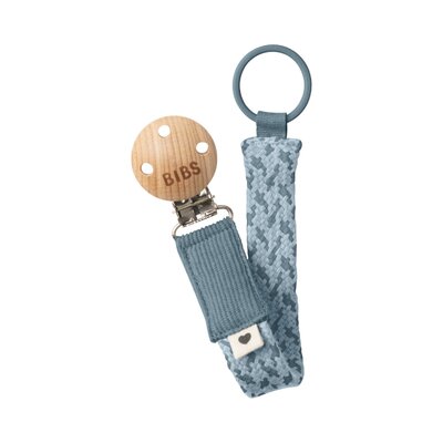 Fopspeenketting Braided Petrol/Baby Blue
