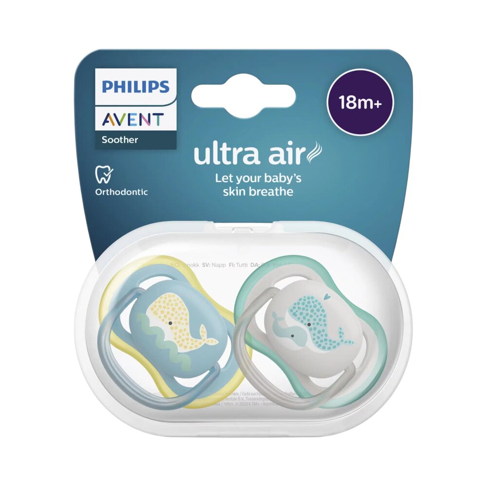 Fopspeen +18M Ultra Air Walvis