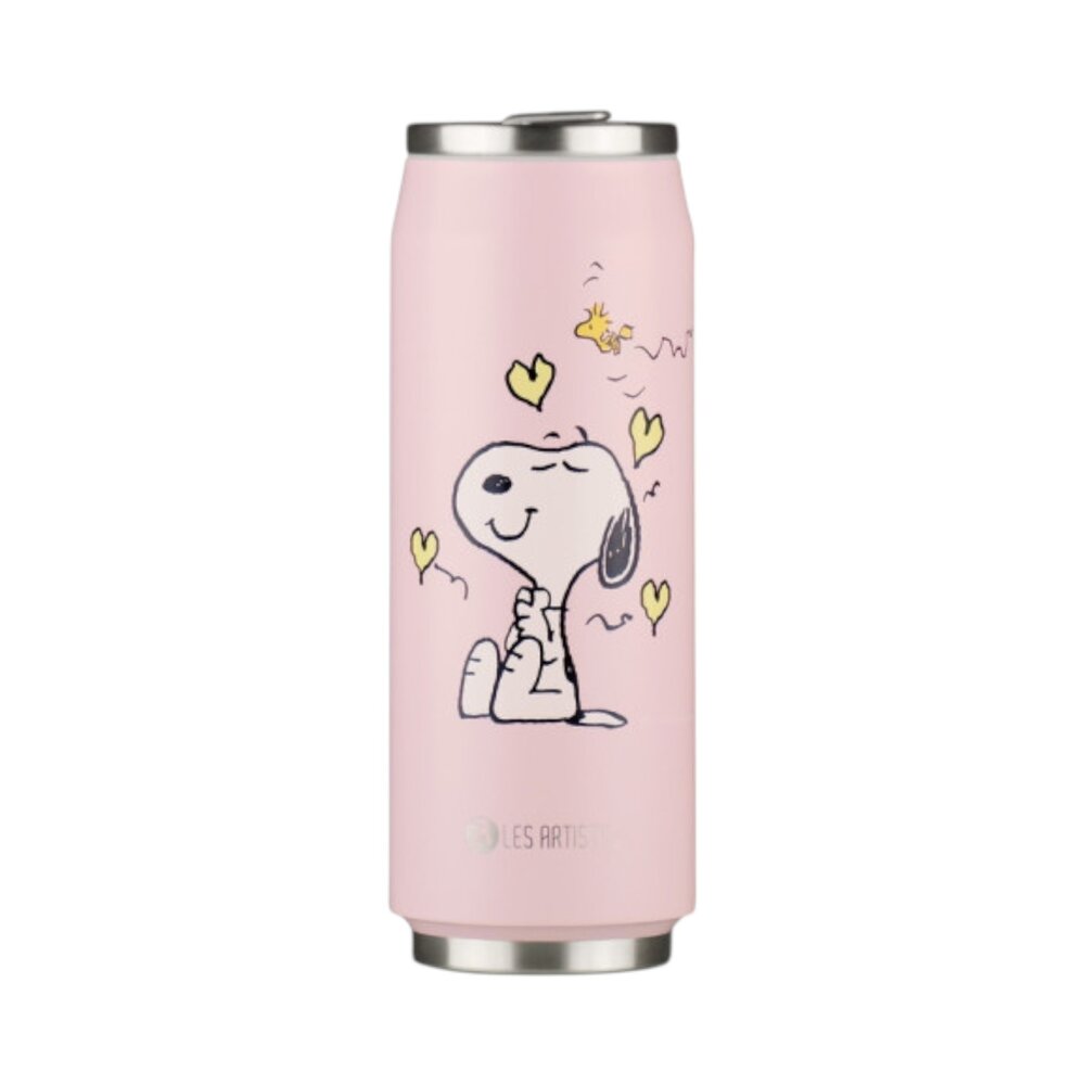 Thermosbeker / drinkfles blik 500ml Enjoy Snoopy