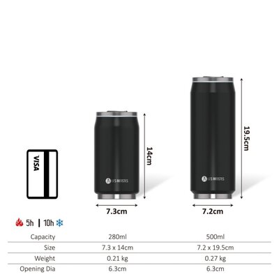 Thermosbeker / drinkfles blik 500ml Enjoy Snoopy
