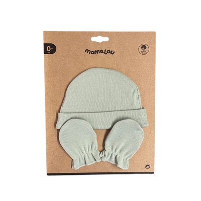 Set babymuts en krabwantjes Sage