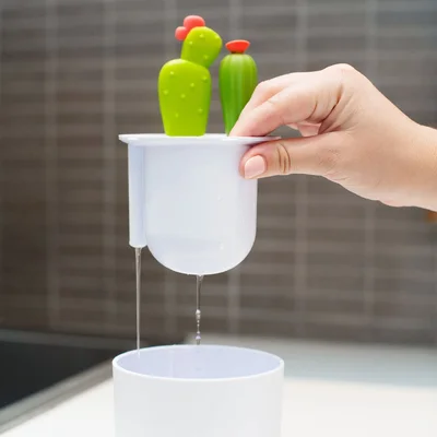 Flessenborstelset cacti Wit