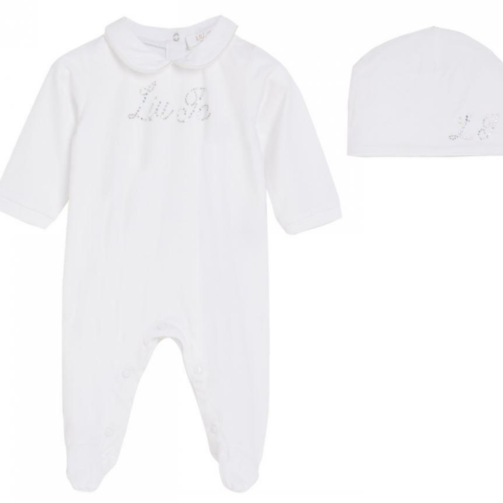 Babypakje met mutsje wit Wit