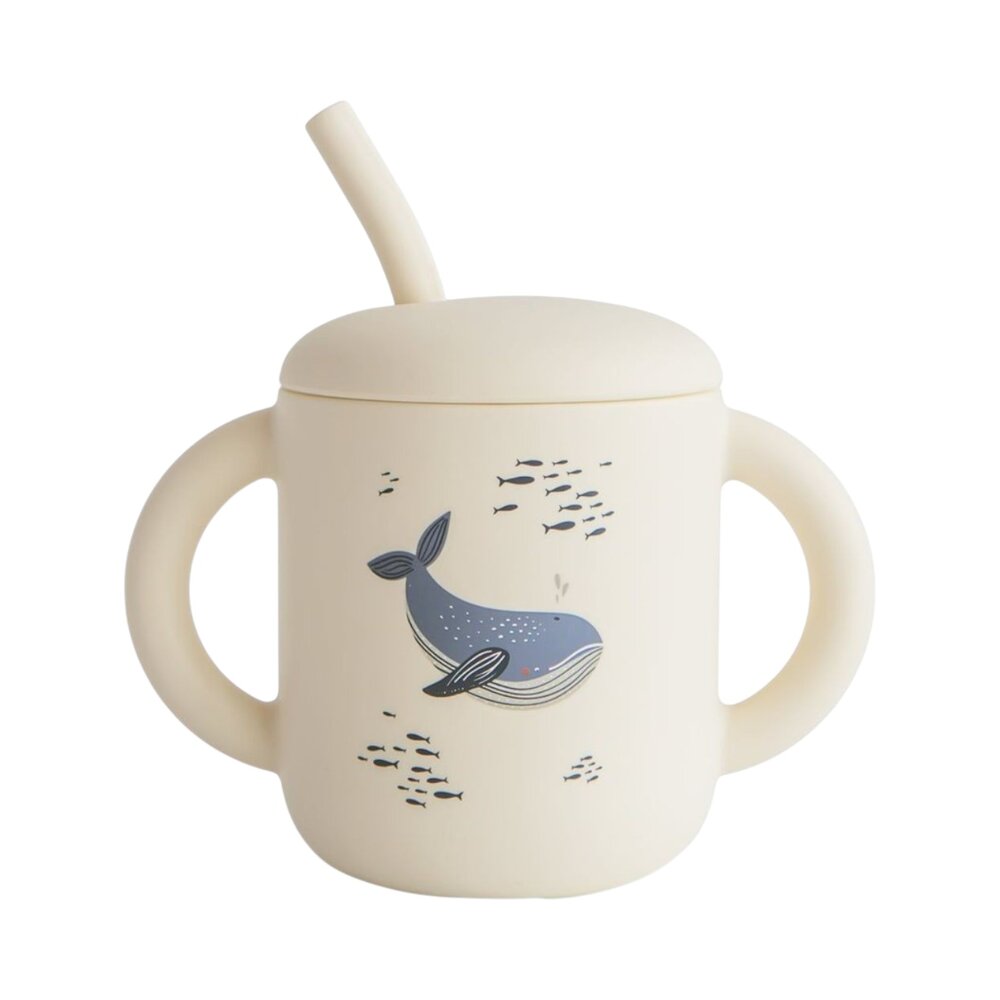 Trainingbeker + rietje Whale