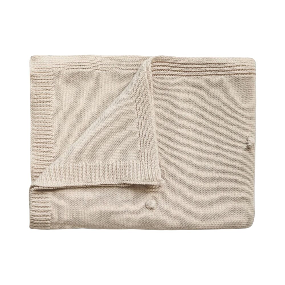 Deken - Textured Dots Off White Melange