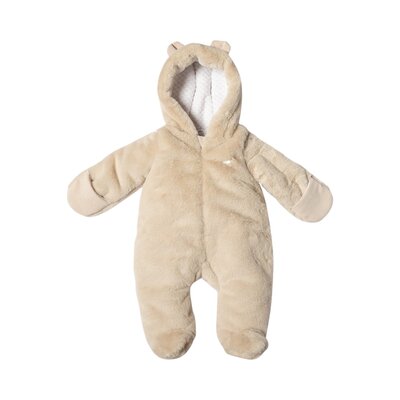 U hooded pilot fur Beige