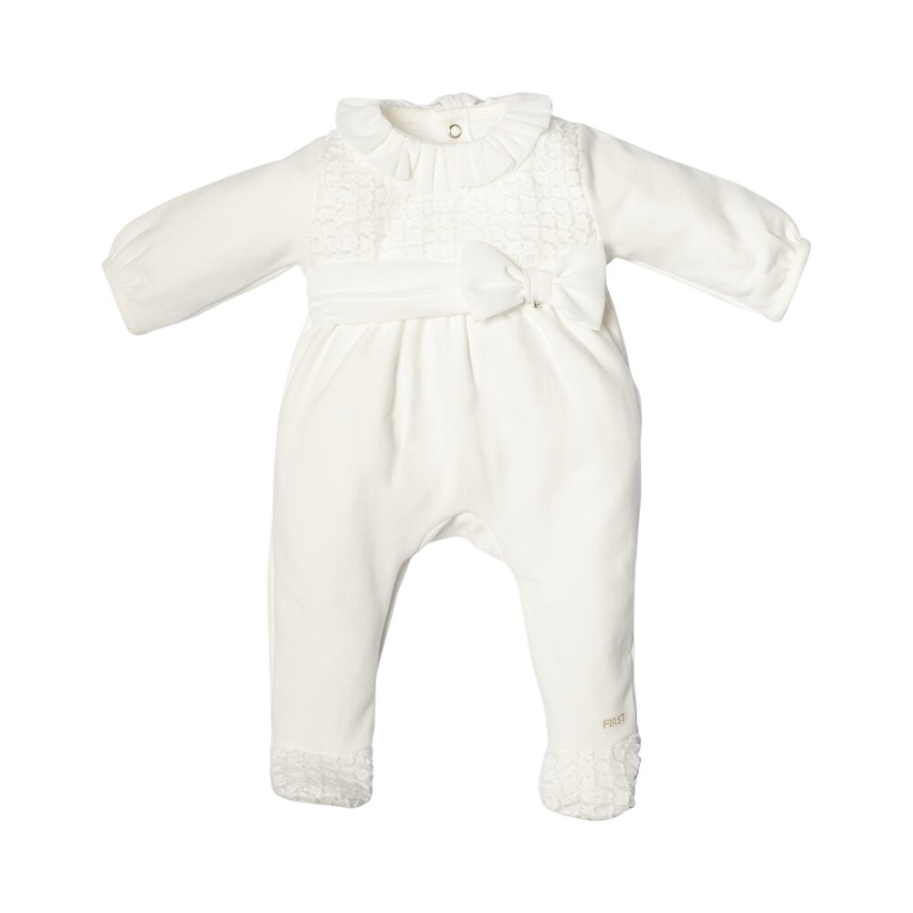 Babypakje met strikje COUTURE Off white
