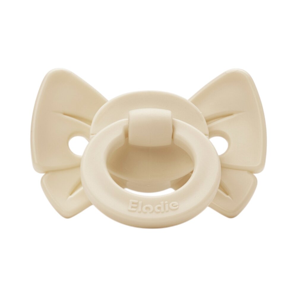 Fopspeen Binky Bow 3m+ Silicone Oat White