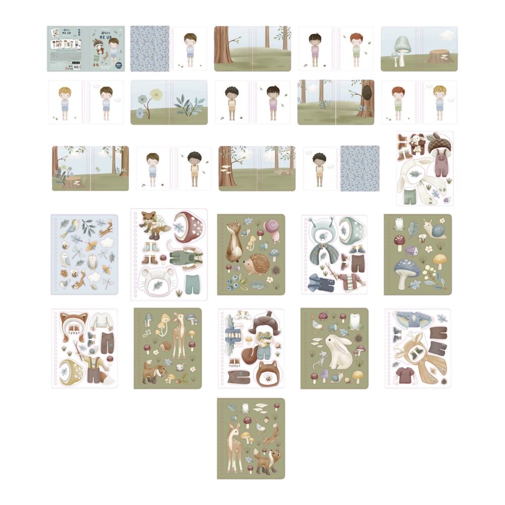 Aankleed- en stickerboek Jim & Friends