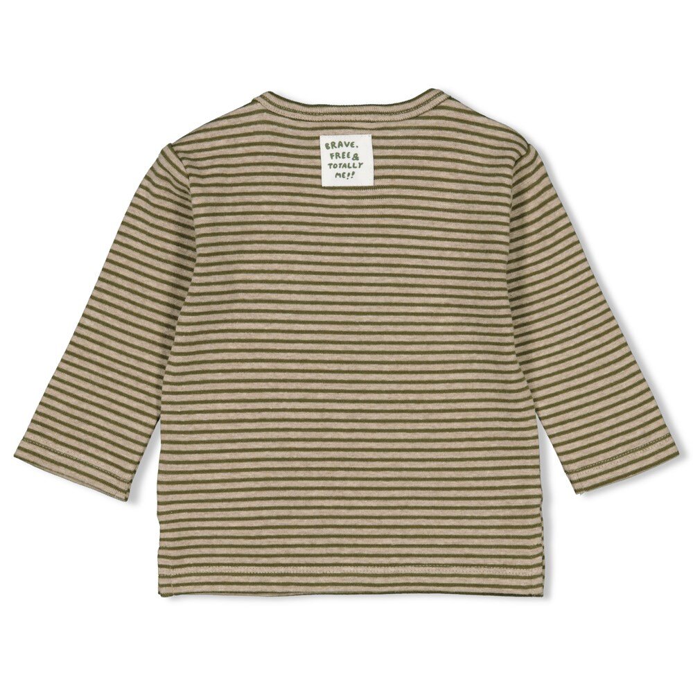 T-shirt streep brave Army melange