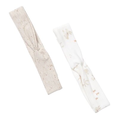 Haarbanden set van 2 Baby Off white Bunny/sand