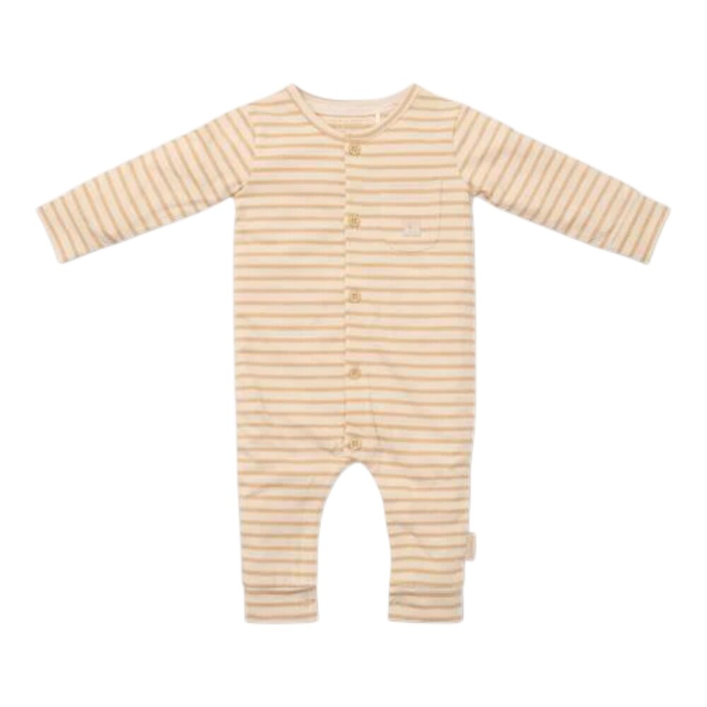 Éen-delige Pyjama Natural stripes