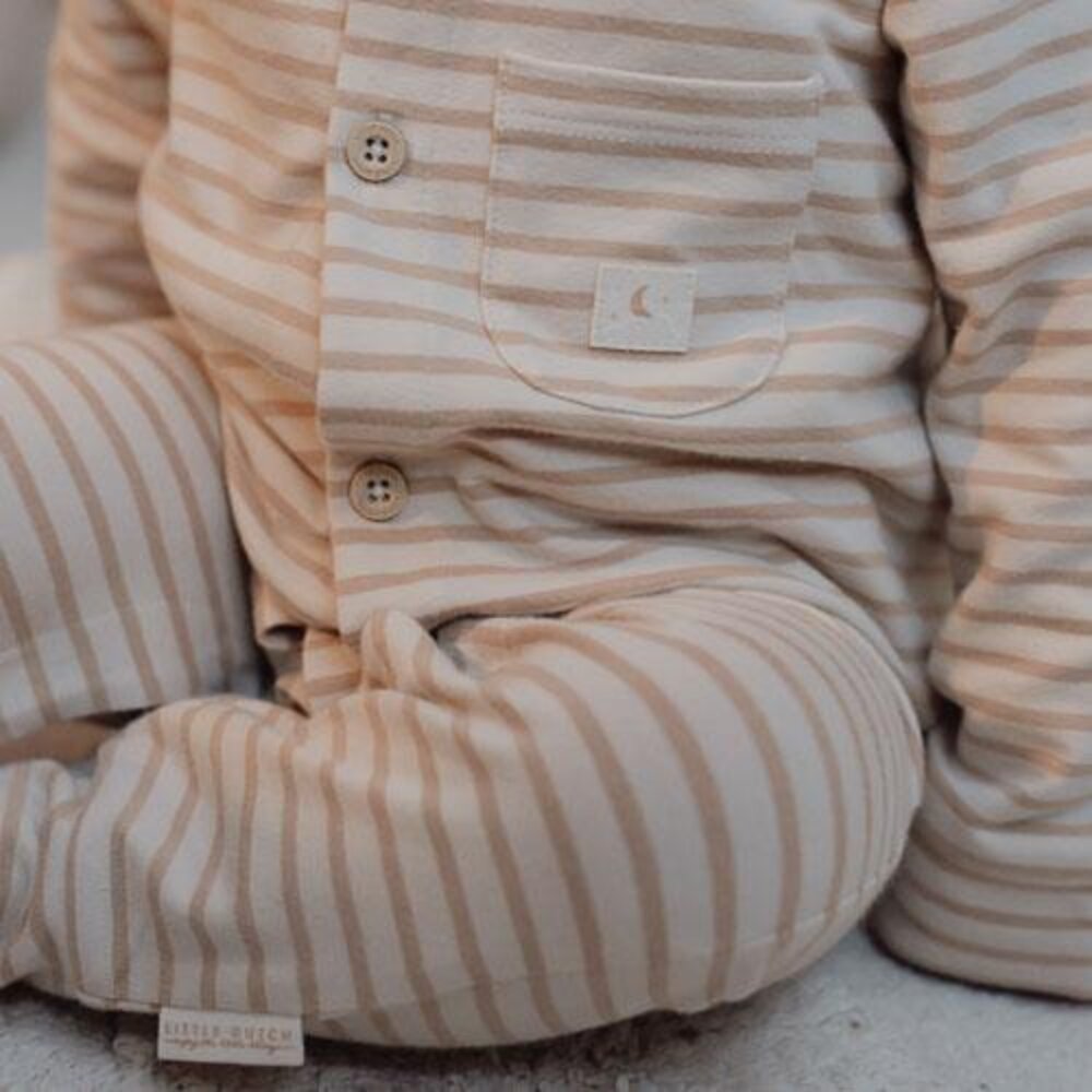 Éen-delige Pyjama Natural stripes