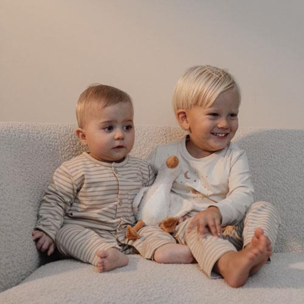Éen-delige Pyjama Natural stripes