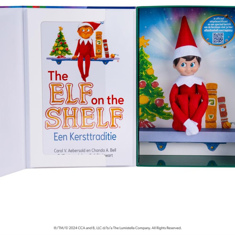 Geschenkset jongen: Scout elf pop en voorleesverhaal met adoptiecertificaat