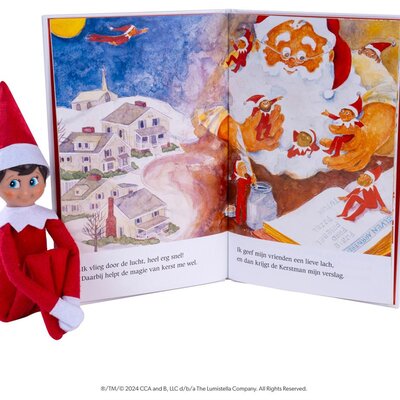 Geschenkset jongen: Scout elf pop en voorleesverhaal met adoptiecertificaat