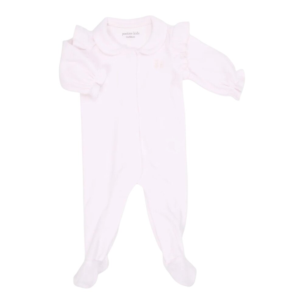 Babypakje Velours met Ruffles Soft Pink