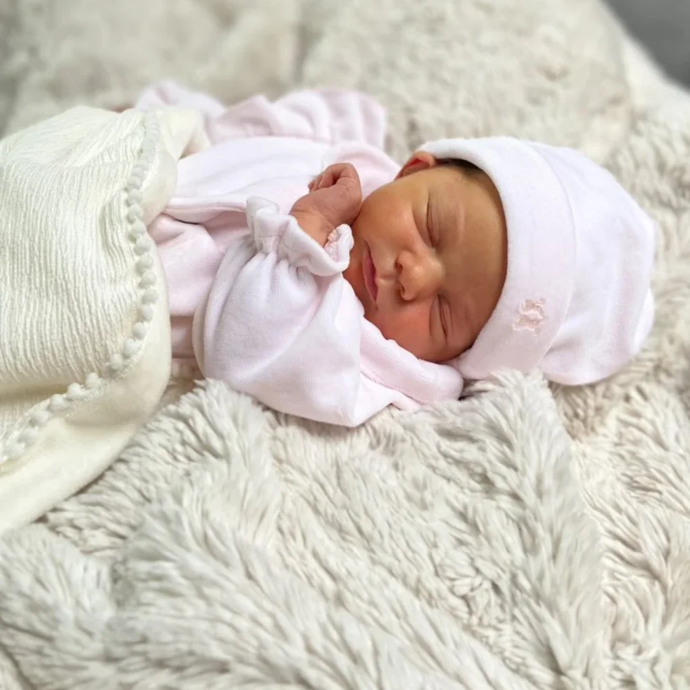 Babypakje Velours met Ruffles Soft Pink