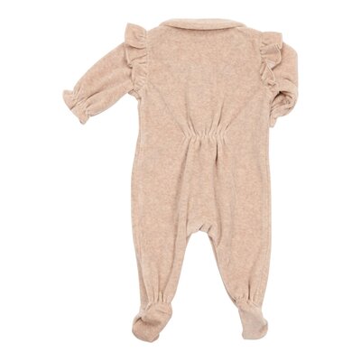 Babypakje Velours met Ruffles Camel