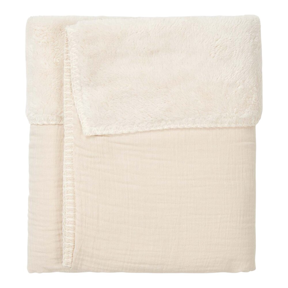 Ledikantdeken teddy Faro 100x150 cm warm white