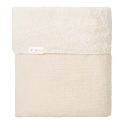 Ledikantdeken teddy Faro 100x150 cm warm white